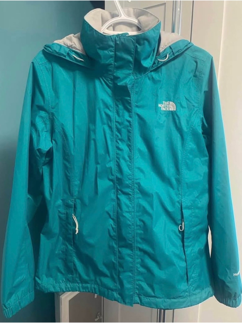 The North Face Women's Teal Hooded Waterproof Jacket